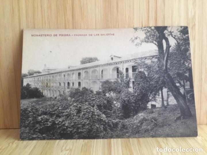 Postales: MONASTERIO DE PIEDRA-FACHADA DE LAS GALER&Iacute;AS.