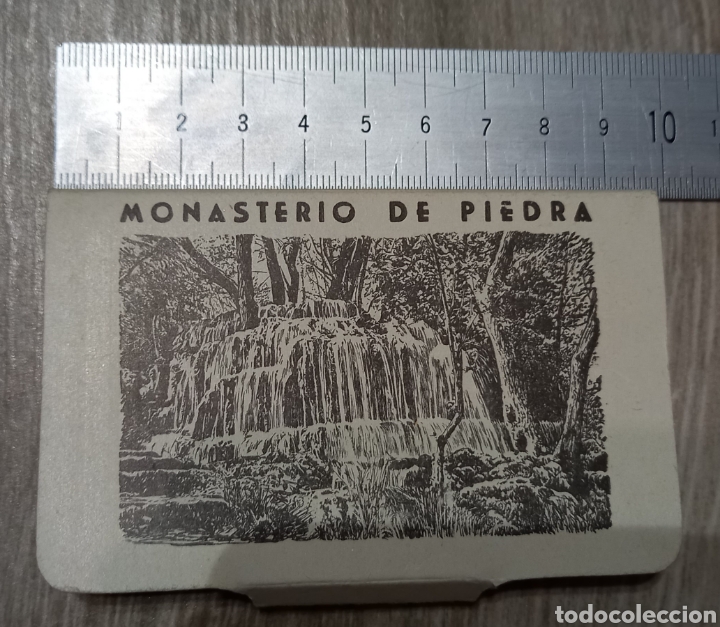 Postales: Antiguo desplegable del Monasterio de Piedra. 12 mini postales