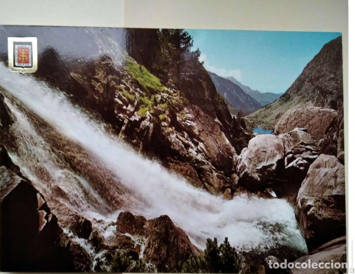 Postales: Balneario de Panticosa. 1654 Cascada Cola de Caballo. Escudo de Oro. Nueva. Color