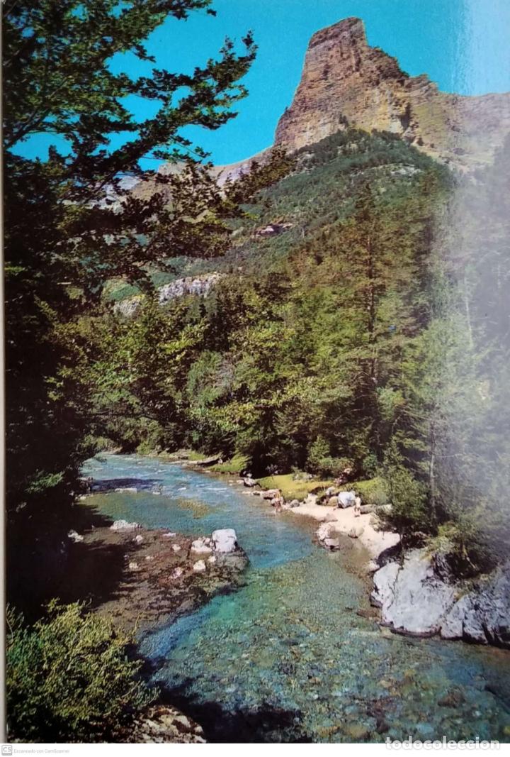 Postales: Parque Nacional de Ordesa. 2 Tozal del Mallo y R&iacute;o Arazas. Ed. Sicilia. Nueva. Color