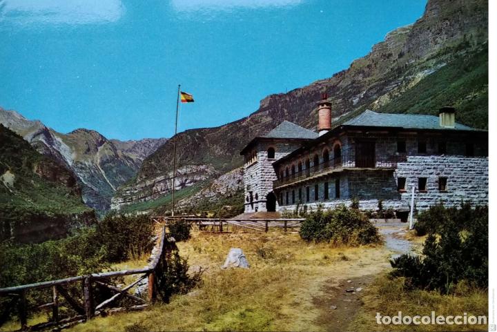 Postales: Parque Nacional de Ordesa. 3 Parador Nacional. Al fondo, La Tendenera. Ed. Sicilia. Nueva. Color