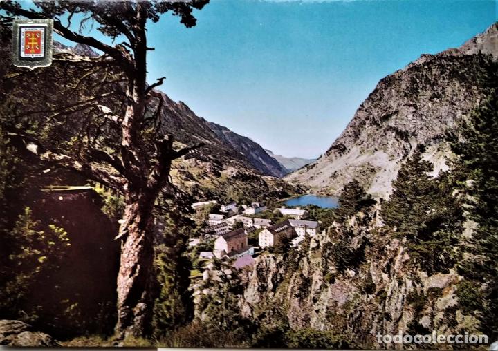Postales: Balneario de Panticosa. 1650 Vista panor&aacute;mica. Escudo de Oro. Nueva. Color