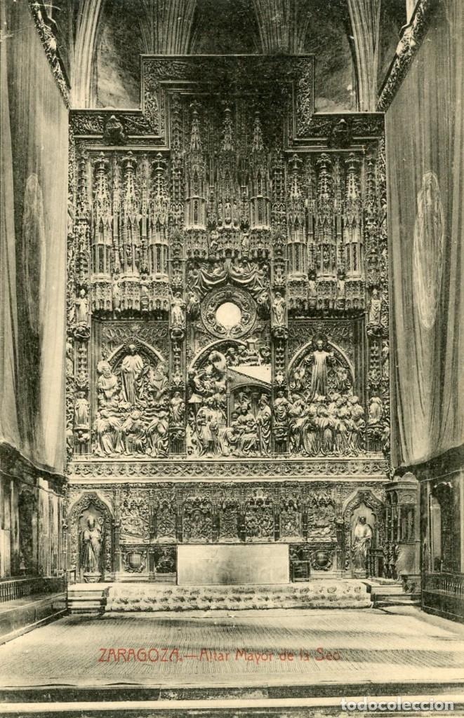 Postales: POSTAL. ZARAGOZA, ALTAR MAYOR DE LA SEO, THOMAS - Foto 1