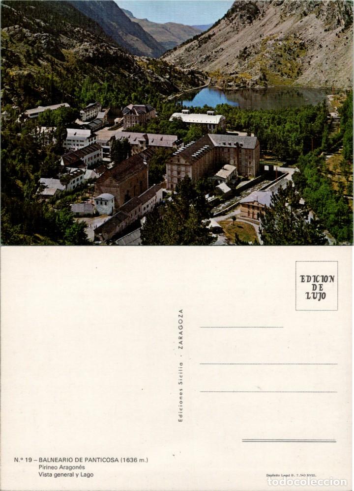 Postales: Balneario de Panticosa (Huesca) - Vista general y Lago - Ed. Sicilia n&ordm; 19 - 150x105mm. aprox.