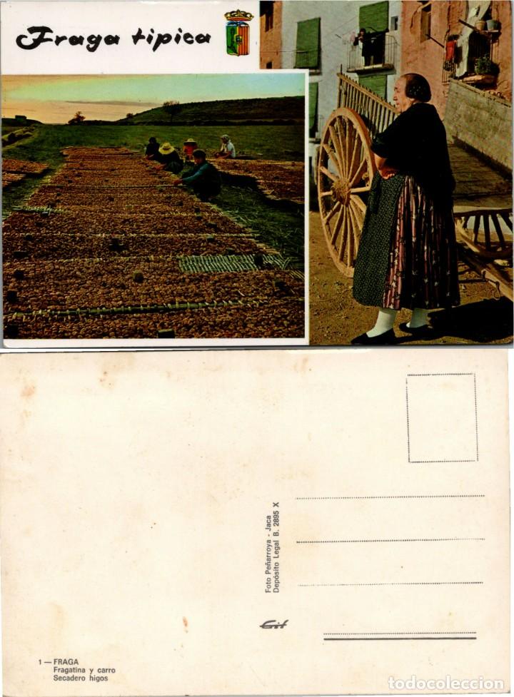 Cartes Postales: Fraga - Fragatina y Carro - secadero higos - Foto Pe&ntilde;arroya n&ordm; 1 - 153x102mm.