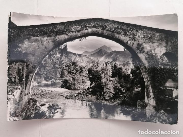 Cartes Postales: POSTAL CANGAS DE ONIS, PUENTE ROMANO SOBRE EL RIO SELLA