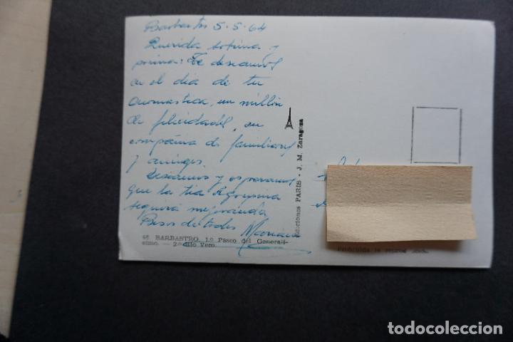 Postales: Barbastro, Postal circulada del a&ntilde;o 1964 - Foto 2