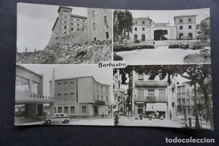Postales: Barbastro, postal circulada con sellos del a&ntilde;o 1962 - Foto 1