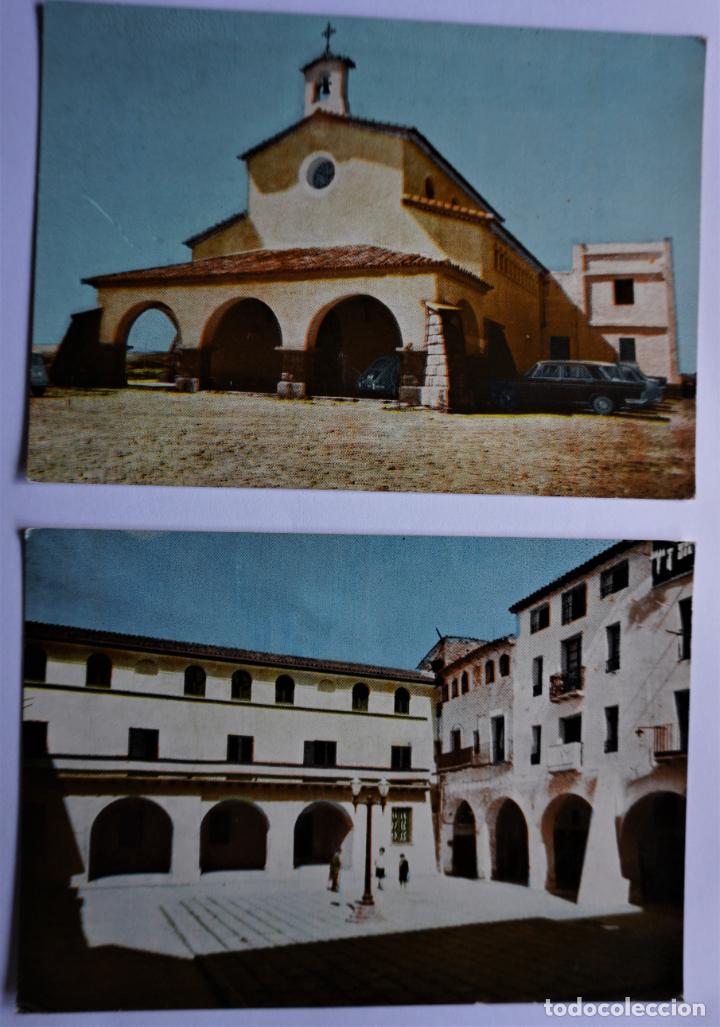 Postales: Hijar (Teruel), 2 postales usadas del a&ntilde;o 1968 - Foto 1