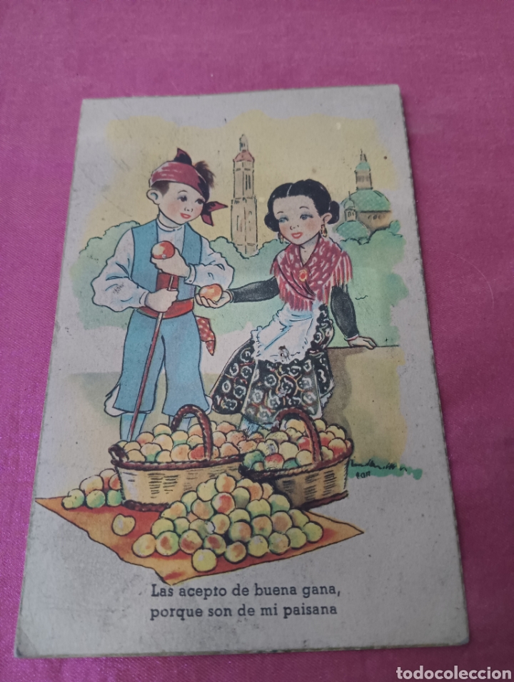 Postcards: Antigua postal sin circular pero garabateada en el reverso