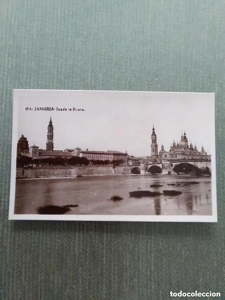 Postales: ANTIGUA POSTAL ZARAGOZA DESDE LA RIVERA - Foto 1