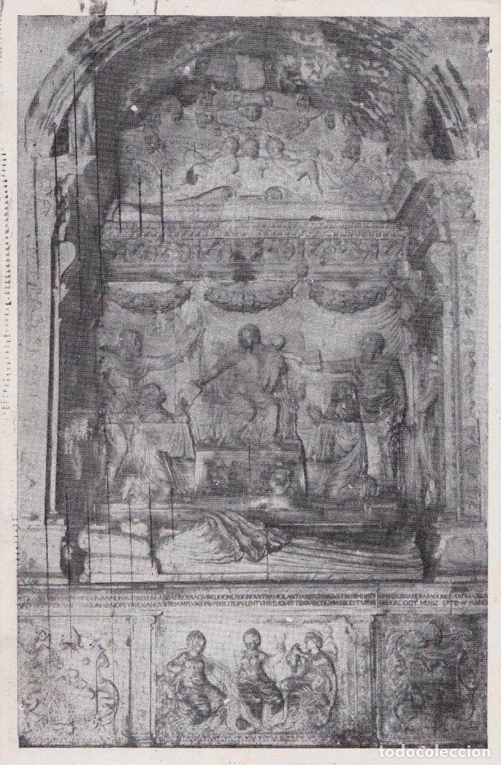 Postales: NTRA.SRA.DE VERUELA, SEPULCRO DEL ABAD D.LOPE MARCO &ndash; CIRCULADA 1949