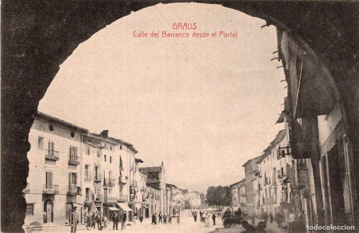 Postales: GRAUS. CALLE DEL BARRANCO - Foto 1
