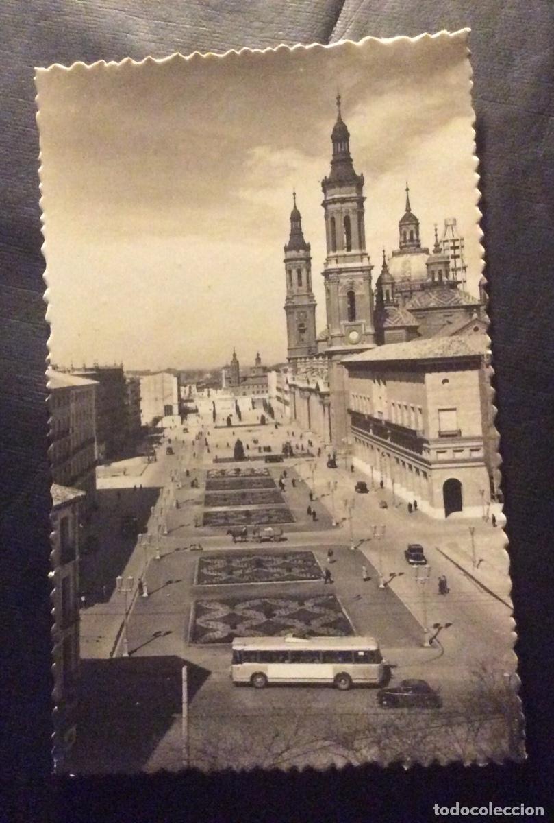 Postales: POSTAL 15.ZARAGOZA. PLAZA DE LAS CATEDRALES. EDICIONES SICILIA 1958. ESCRITA NO CIRCULADA