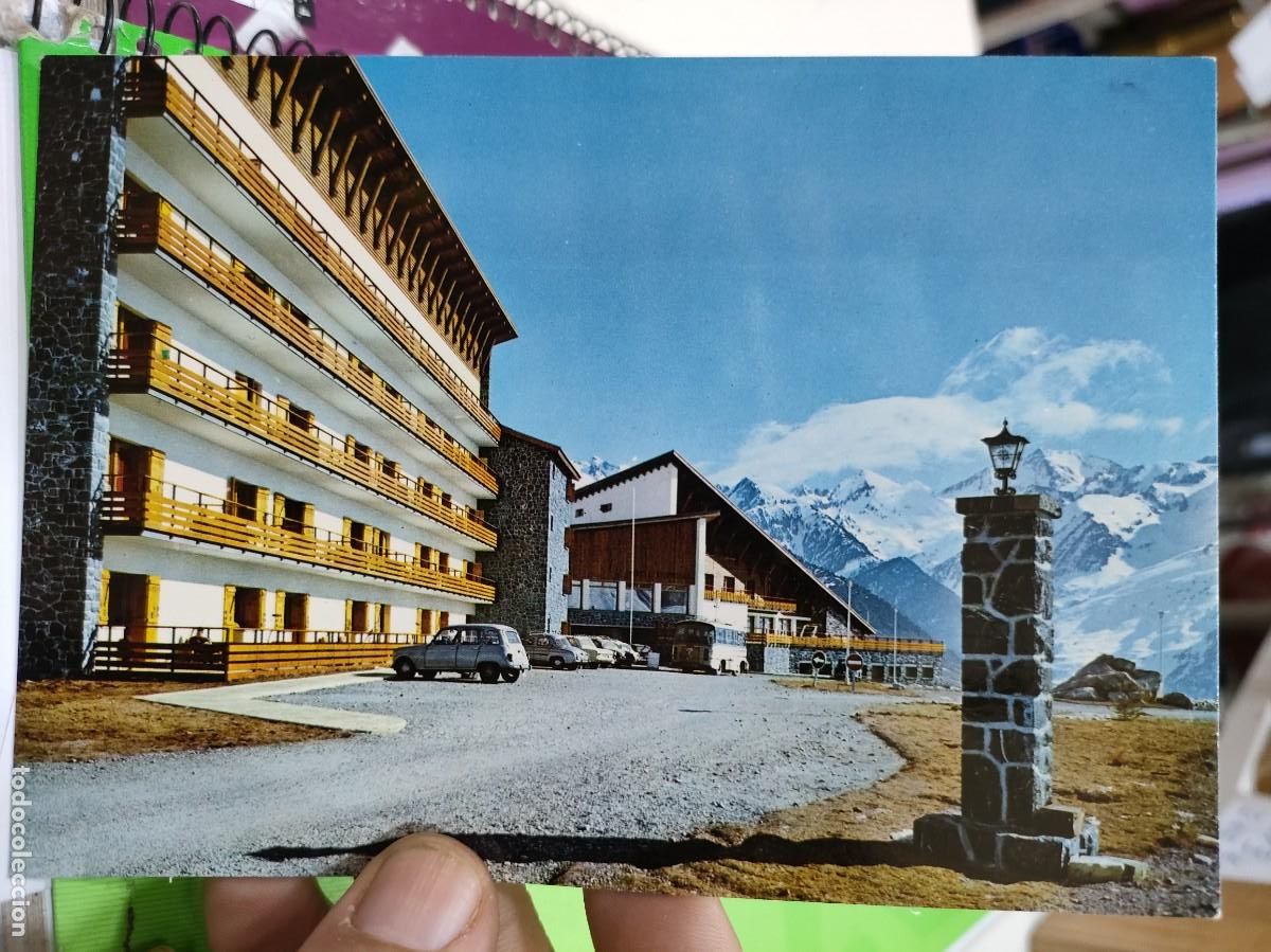 Postales: Postal SALLIENT DE GALLEGO Pirineo Aragon&eacute;s HOTEL FORMIGAL Estaci&oacute;n Invernal Al Fondo Macizo del Inf