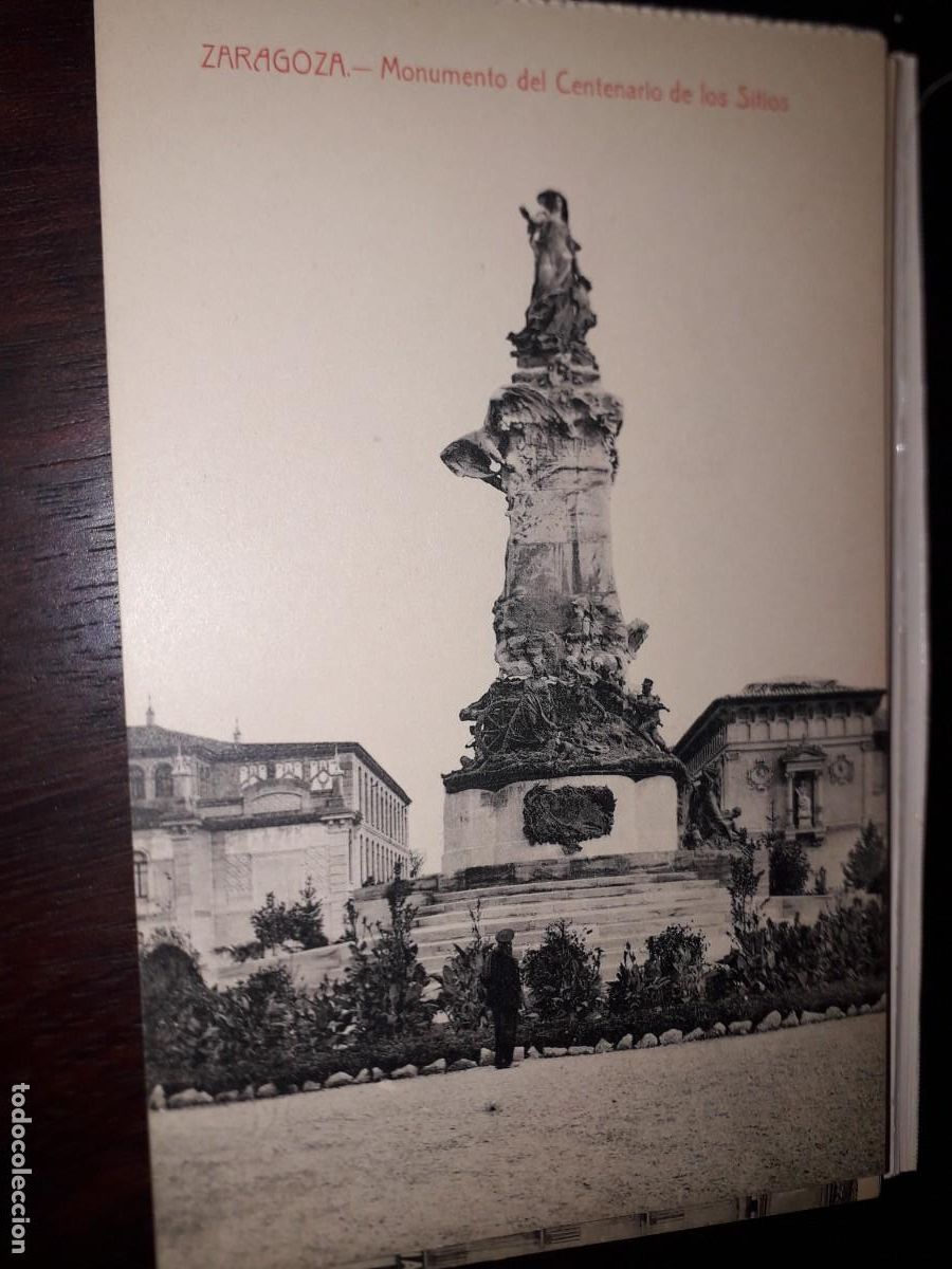 Postales: N&ordm; 44184 POSTAL ZARAGOZA MONUMENTO DEL CENTENARIO DE LOS SITIOS - Foto 1