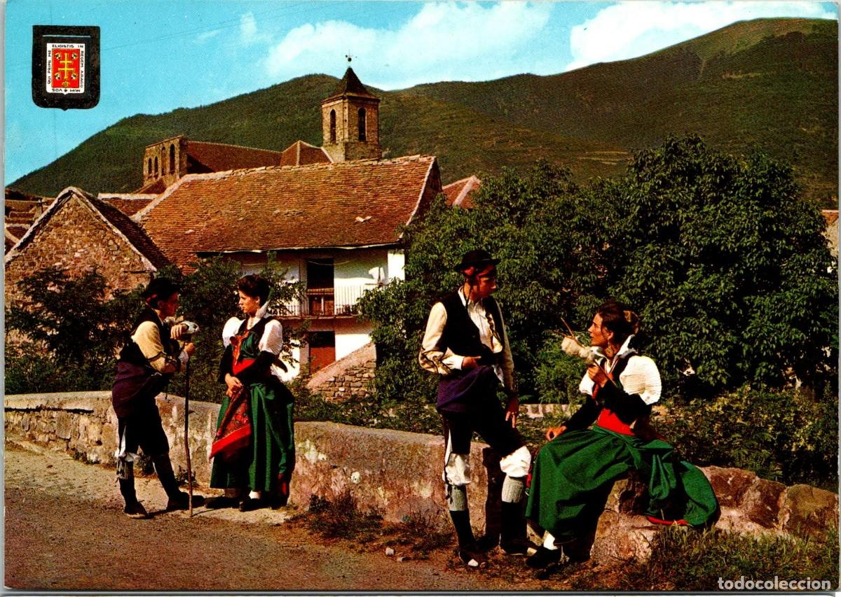 Cartes Postales: Pirineo Aragon&eacute;s - Jacetania T&iacute;pica - Los Chesos en traje - Escudo de Oro n&ordm; 1623 - 150x105mm aprox