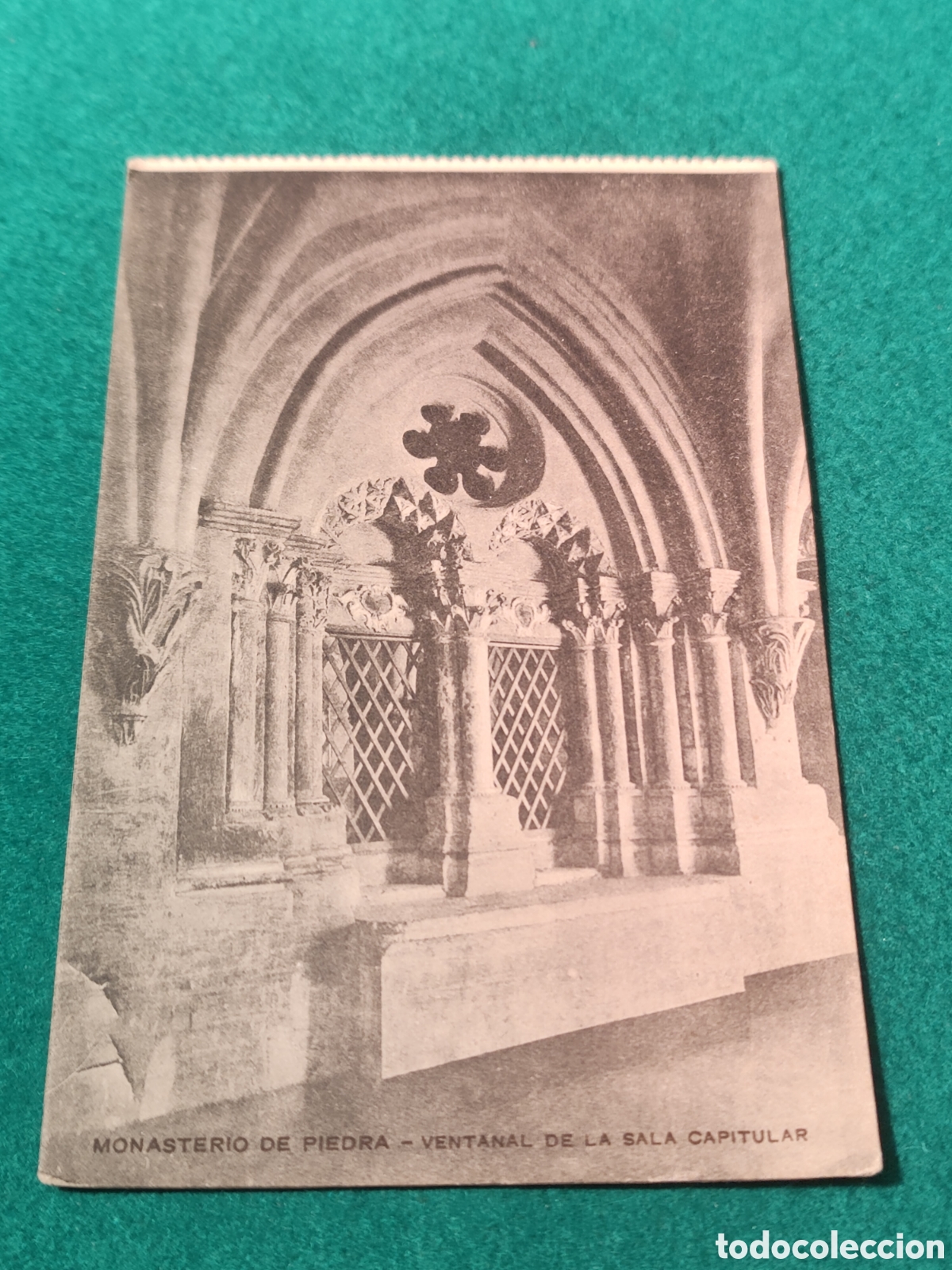 Postales: MONASTERIO DE PIEDRA. VENTANAL SALA CAPITULAR. RAMOS Y COBOS. NO CIRCULADA, - Foto 1