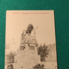 Postales: POSTAL ZARAGOZA. MONUMENTO A LA EXPOSICIÓN DEL CENTENARIO. CIRCA 1908. NO CIRCULADA.. Lote 378946494
