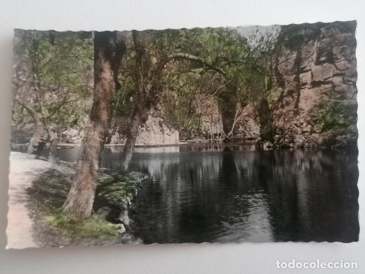 Postales: POSTAL MONASTERIO DE PIEDRA, LAGO DEL ESPEJO Y PE&Ntilde;A DEL DIABLO SIN CIRCULAR