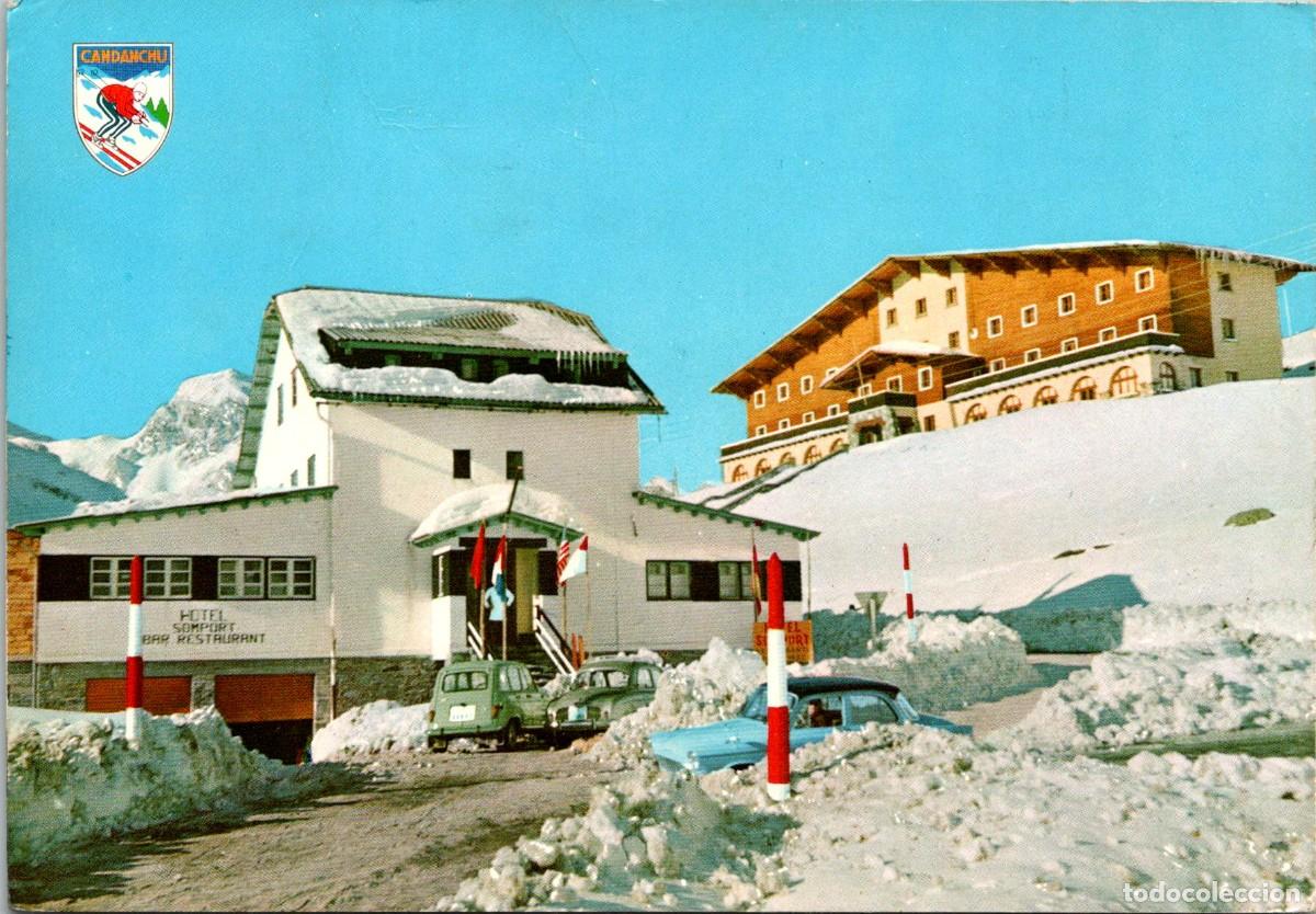 Postkarten: Candanch&uacute; - Residencia E. M. M. y Hotel Somport - Foto Pe&ntilde;arroya n&ordm; 8 - 151x104mm