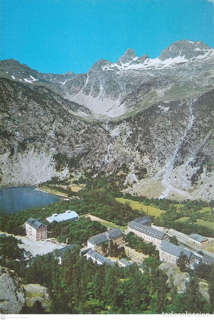 Postales: Balnearia de Panticosa. 72 Vista general. Al fondo Arg&uuml;alas y Garmo Negro. Ed. Sicilia. Nueva. Color
