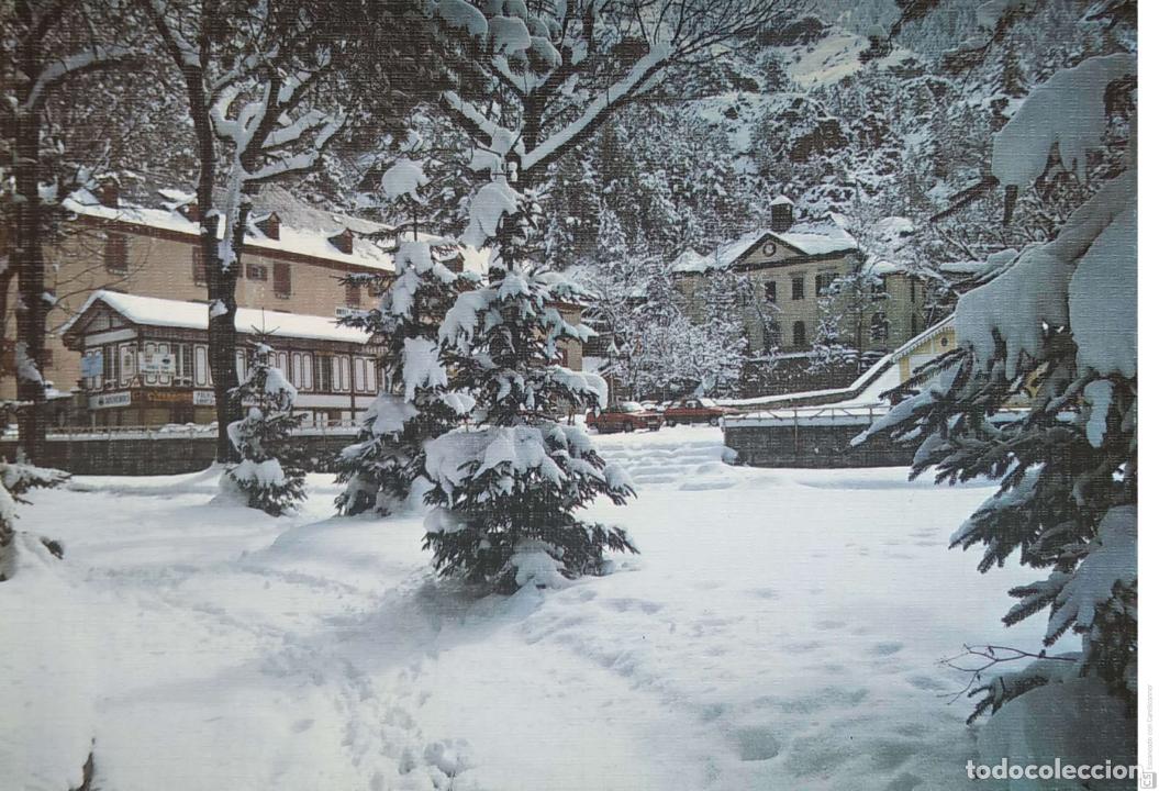 Postales: Balneario de Panticosa. 61 Jardines, vista invernal. Ed. Sicilia. Nueva. Color