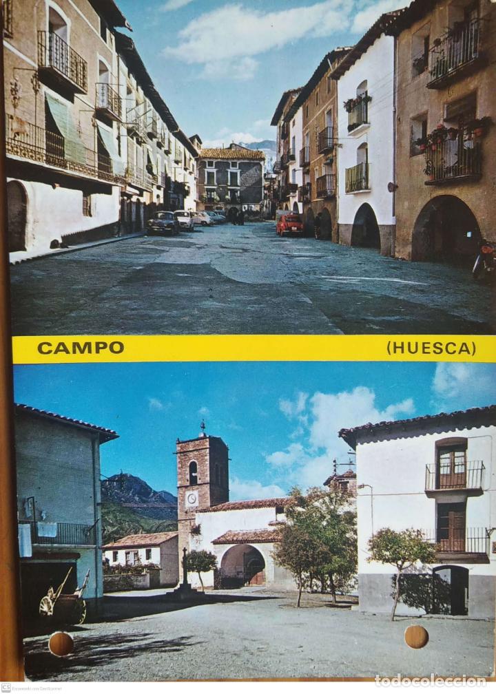 Postkarten: Campo. 1 Plaza Mayor y Plaza de la Iglesia. Ed. Sicilia. Nueva. Color. Ver foto por agujeros de tal