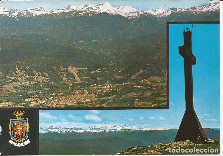 Postales: POSTAL, JACA-HUESCA, VISTA GENERAL DESDE LA CRUZ PE&Ntilde;A OROELY CAMFRANC, ED. PE&Ntilde;ARROYA, SIN CIRCULAR