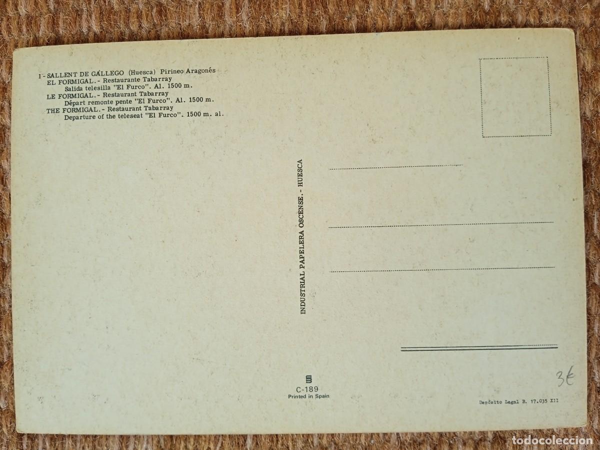 Postales: SALLENT DE GALLEGO - HUESCA - RESTAURANTE TABARRAY - Foto 2