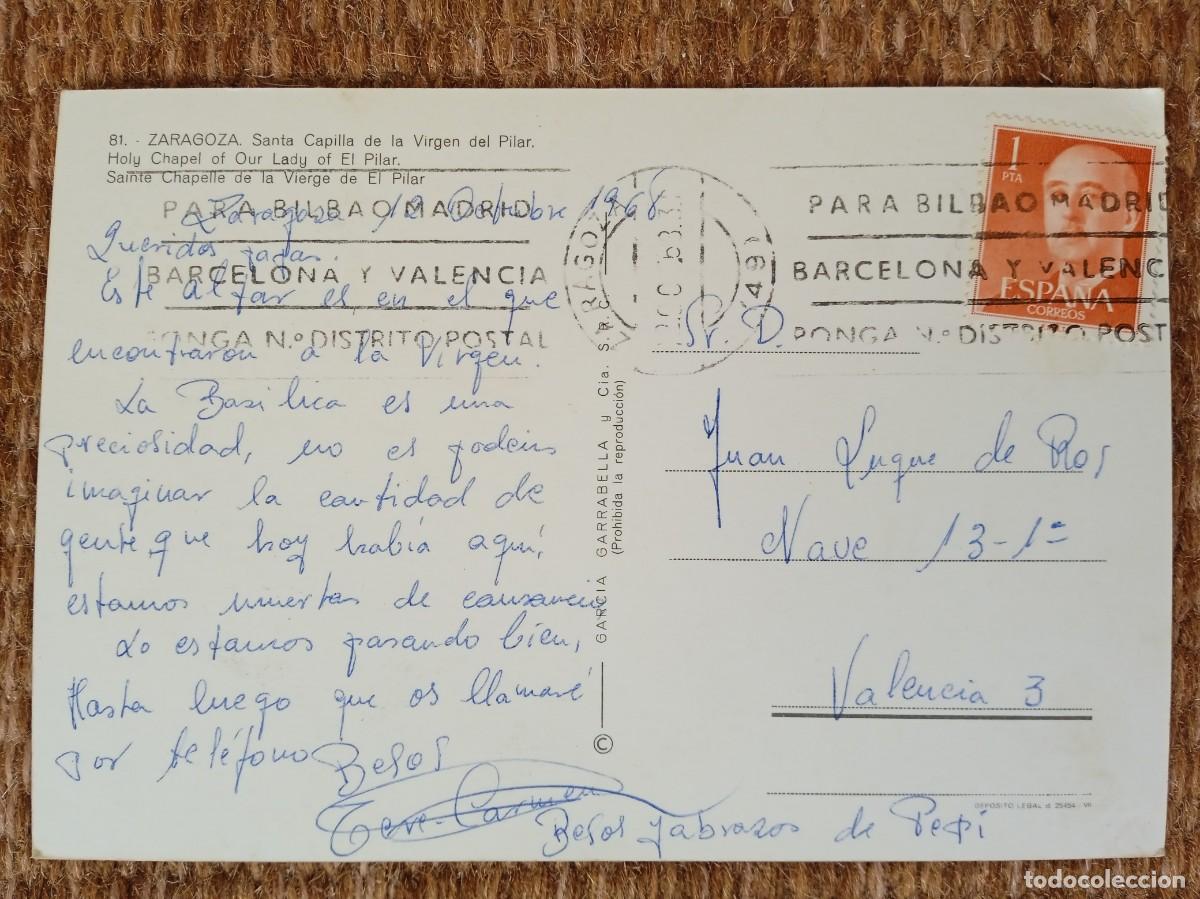 Postales: ZARAGOZA - CAPILLA DE LA VIRGEN DEL PILAR - Foto 2
