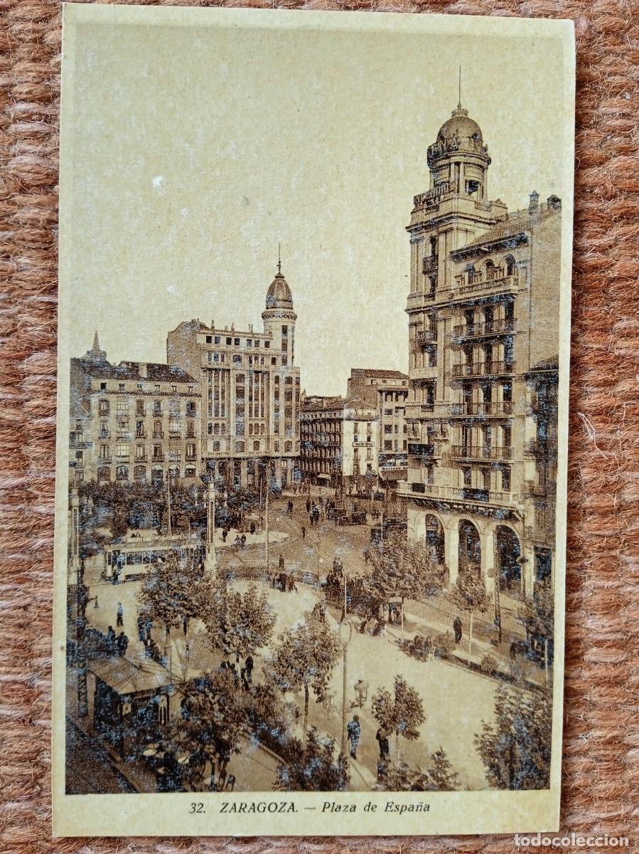 Postales: ZARAGOZA - PLAZA DE ESPA&Ntilde;A - Foto 1
