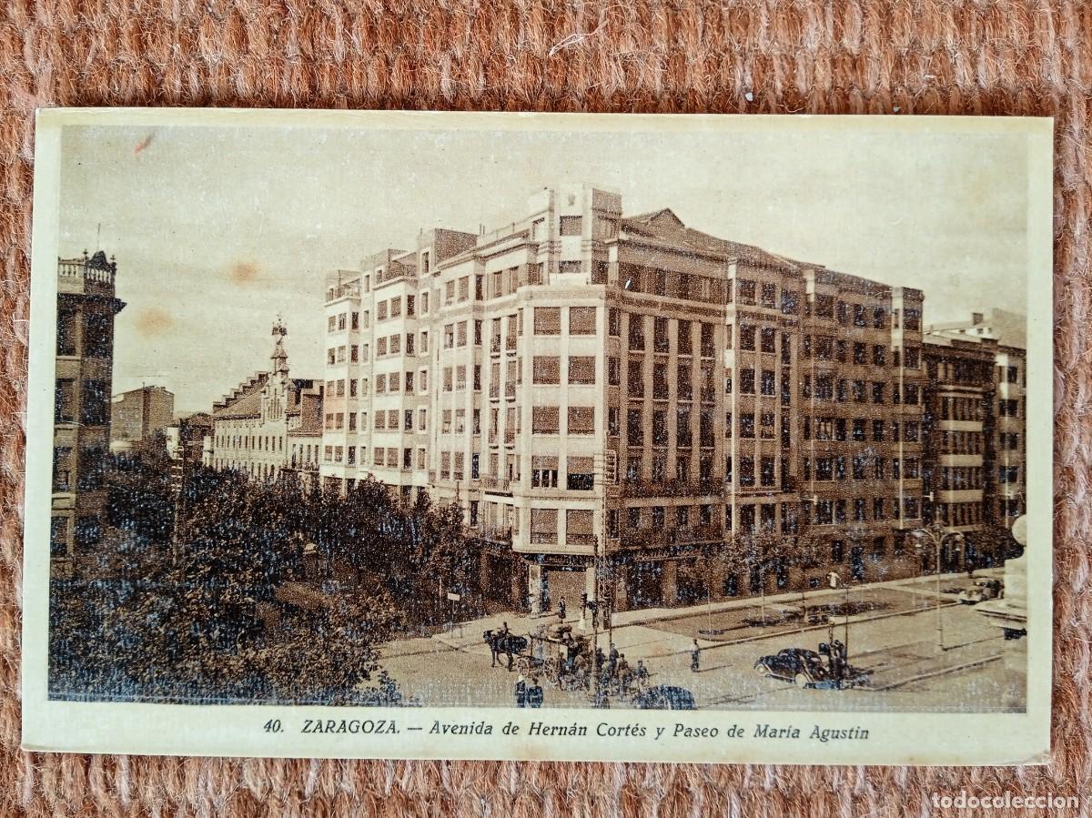 Postales: ZARAGOZA - AVENIDA DE HERNAN CORTES - Foto 1