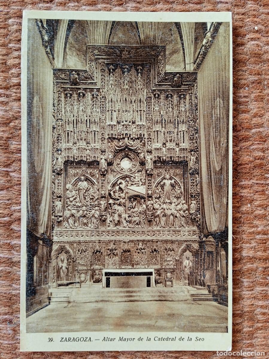 Postales: ZARAGOZA - ALTAR MAYOR DE LA CATEDRAL - Foto 1
