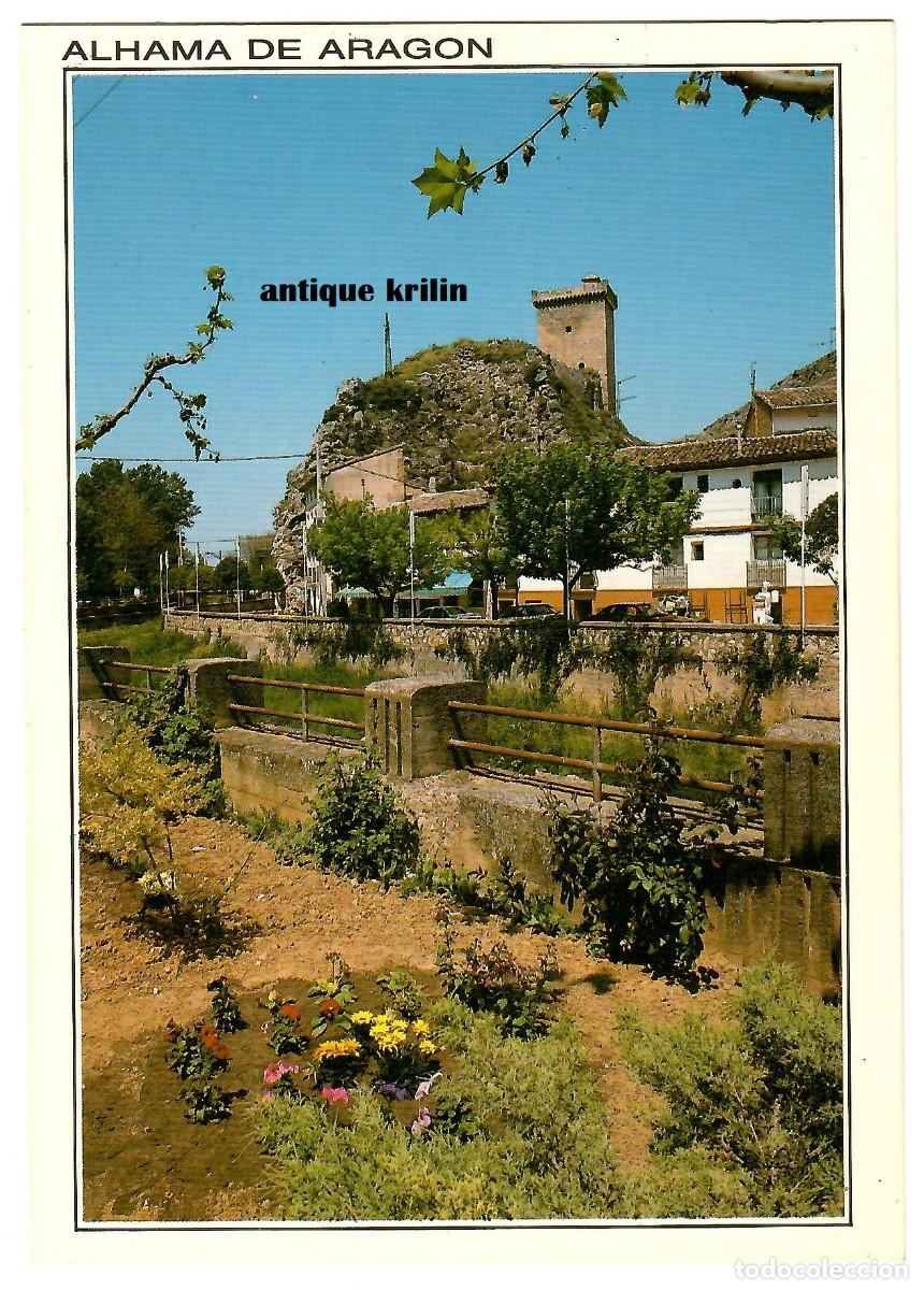 Cartes Postales: ALHAMA DE ARAGON / RIBERA DEL RIO JAL&Oacute;N Y TORRE DEL CASTILLO / EDICIONES SICILIA