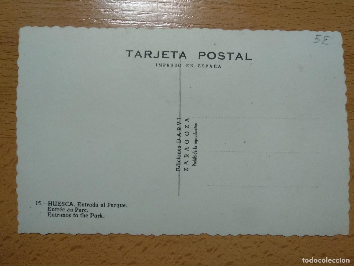Postales: HUESCA. ENTRADA AL PARQUE. EDICIONES DARVI-15 - Foto 2