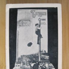 Postales: ZARAGOZA-CARTEL DE TOROS DE UNCETA-AÑO 1905-GUERRITA FUENTES ETC-PUBLICIDAD-POSTAL ANTIGUA-(101.070). Lote 395371869