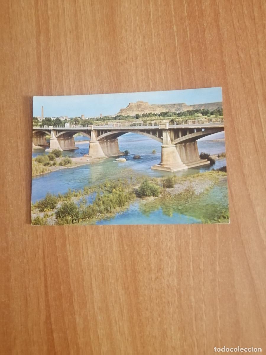 Postkarten: POSTAL MONZON PUENTE SOBRE EL RIO CINCA AL FONDO EL CASTILLO ESCRITA