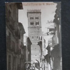 Cartoline: TERUEL TORRE DE SAN MARTÍN POSTAL ANTIGUA FOTOGRÁFICA. Lote 396240744