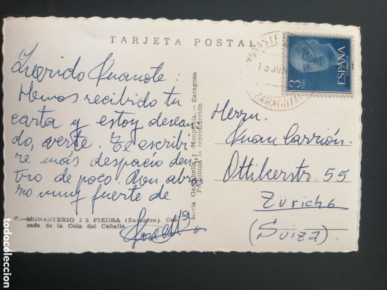 Postales: POSTAL MONASTERIO DE PIEDRA (ZARAGOZA) - Foto 2