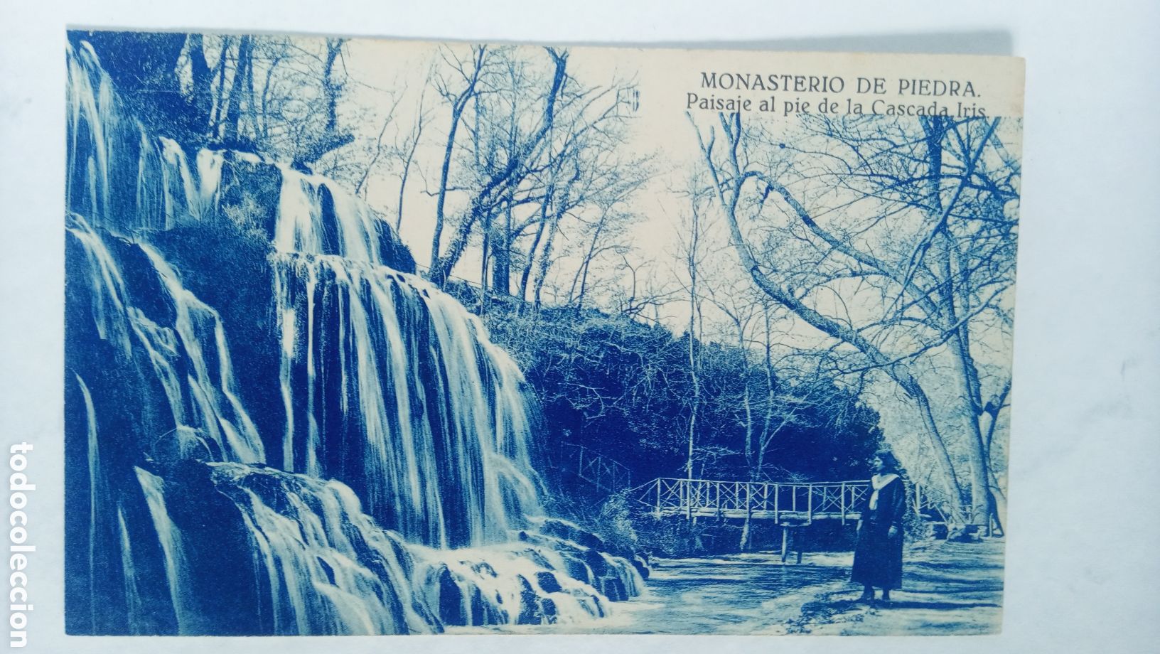 Postales: ANTIGUA TARJETA POSTAL MONASTERIO DE PIEDRA. PAISAJE AL PIE DE LA CASCADA IRIS, SIN CIRCULAR