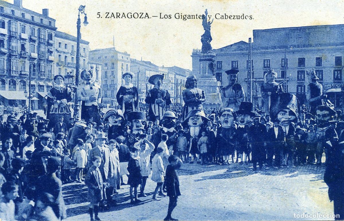 Postales: ZARAGOZA - LOS GIGANTES Y CABEZUDOS - Foto 1