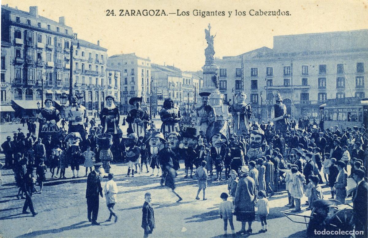 Postales: ZARAGOZA - LOS GIGANTES Y CABEZUDOS - Foto 1