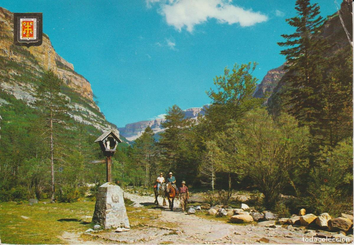 Postales: (426) ORDESA . VIRGEN DEL PILAR Y LA FRANCATA ... 1 ESQUINA CON DOBLEZ