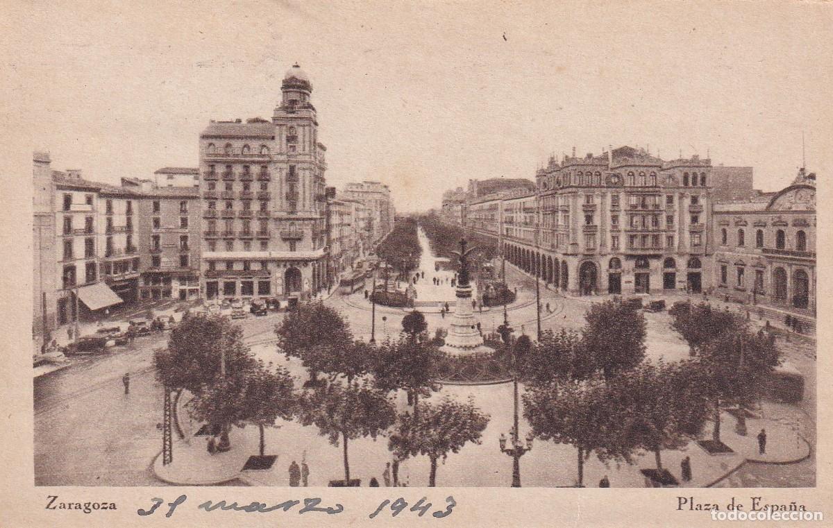 Postales: ZARAGOZA - PLAZA DE ESPA&Ntilde;A - Foto 1