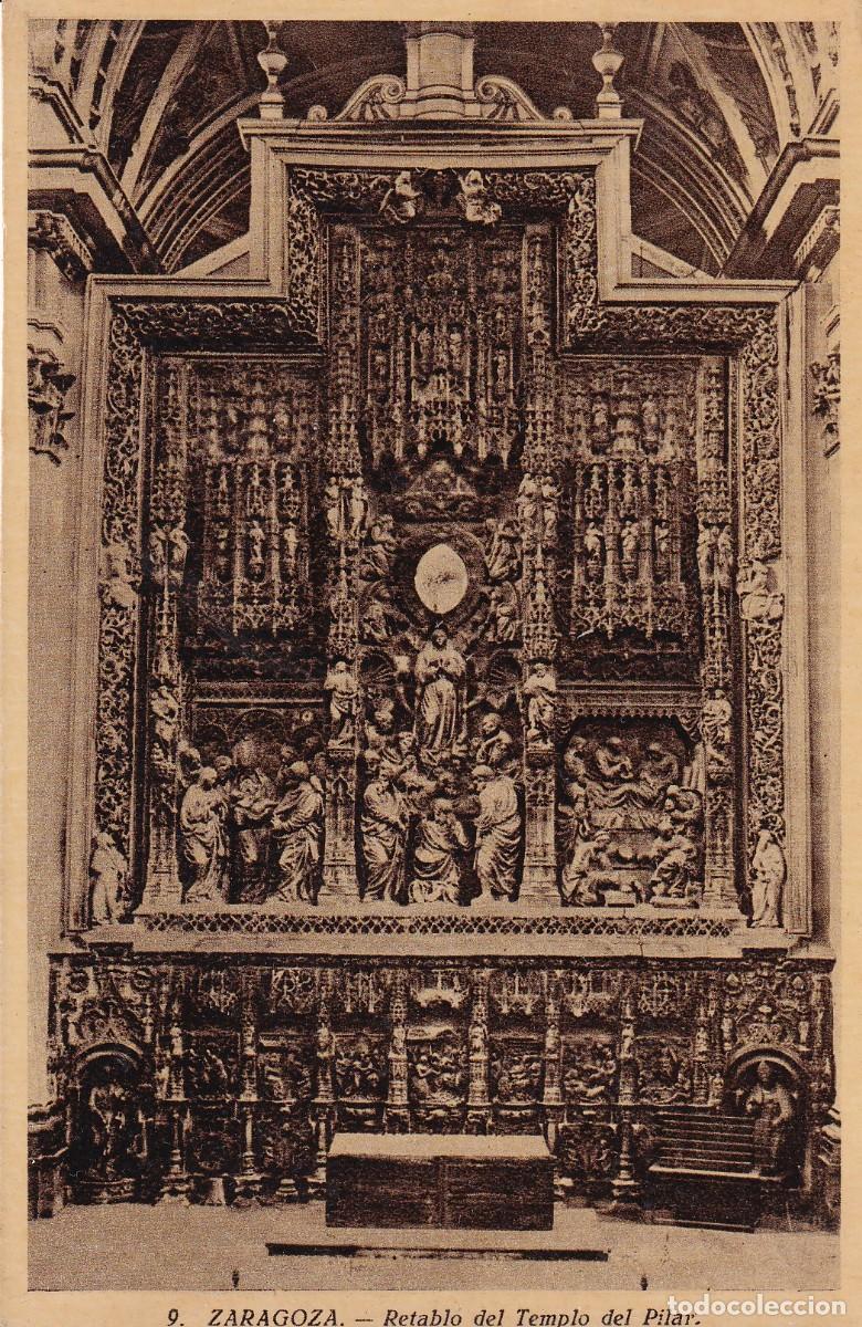 Postales: ZARAGOZA - RETABLO DEL TEMPLO DEL PILAR - Foto 1