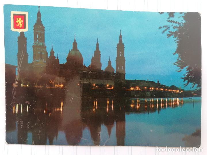 Postales: POSTAL BASILICA DEL PILAR, VISTA NOCTURNA