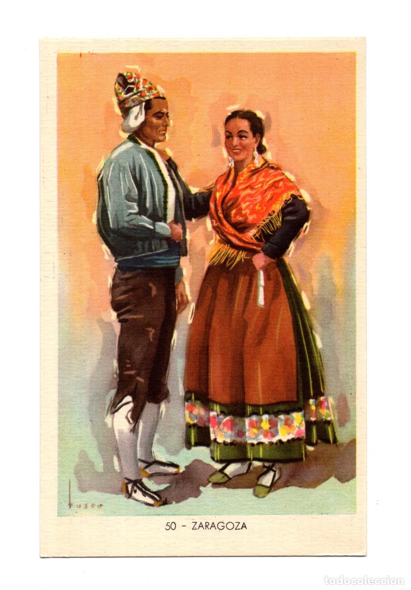 Postales: ZARAGOZA.- TRAJES TIPICOS ESPA&Ntilde;OLES. - Foto 1