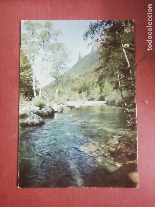 Postales: POSTAL N&ordm; 46 PARQUE NACIONAL DE ORDESA (PIRINEO ARAGONES)RIO ARAZOS - TOZAL DE MALLO - ED. SICILIA.