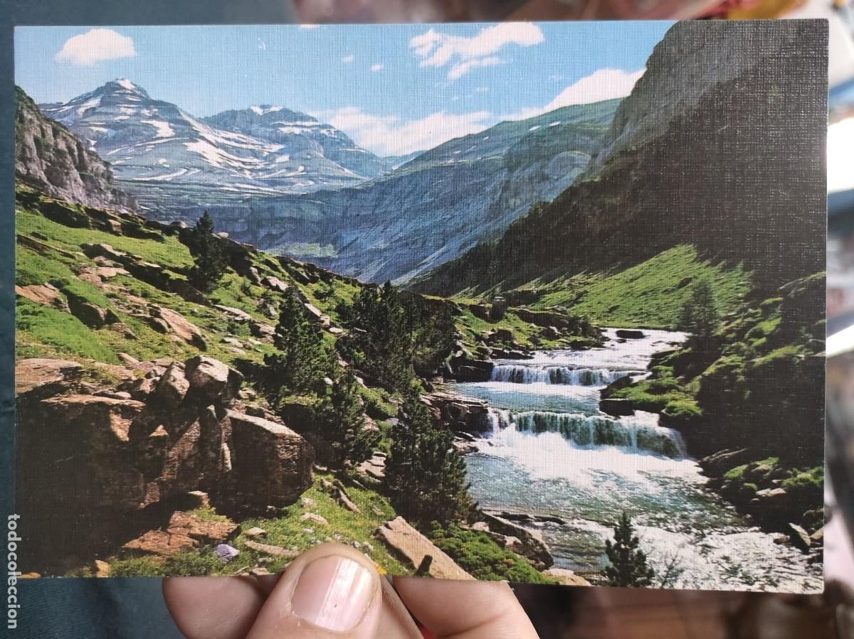 Postales: Postal PARQUE NACIONAL DE ORDESA PIRINEO ARAGON&Eacute;S Gradas de Soaso N 25 SICILIA escrita